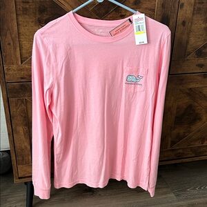 Vineyard Vines Kids Light Pink Long Sleeve Tee